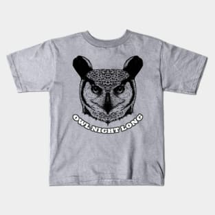 Owl Night Long Kids T-Shirt